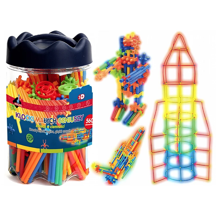 Glow-in-the-Dark Tube Construction Set (560 pcs)