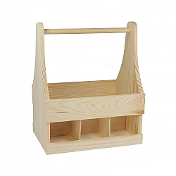 Wooden 6-Bottle Crate