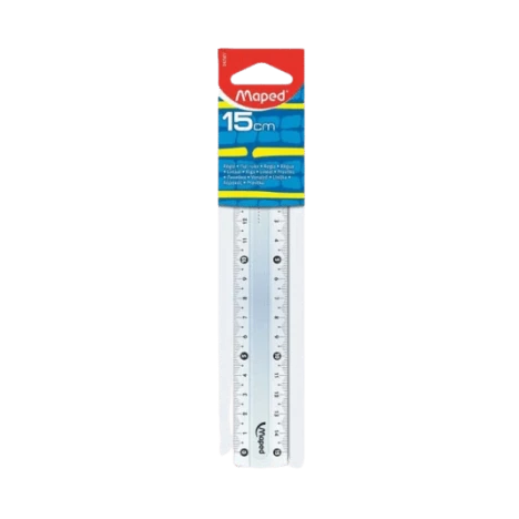 Lineāls "MAPED Crystal", caurspīdīgs - 15 cm