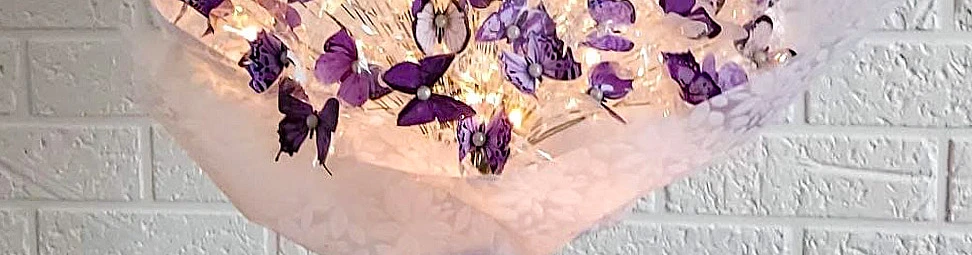 Taureņu pušķis ar led lampiņām!