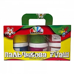 Gamma Finger Paints, 6 x 60 ml