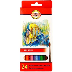 Watercolour Pencils Set, 24 Colours