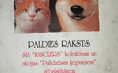 Paldies par palīdzību ķepaiņiem!
