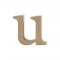 Буква из древесной шерсти «u» (высота 8,5 см)