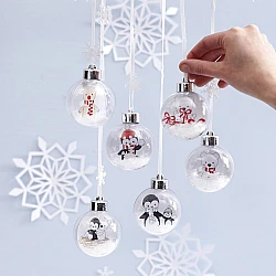 Set - Christmas Acrylic Baubles with Decorations (6 pcs.)