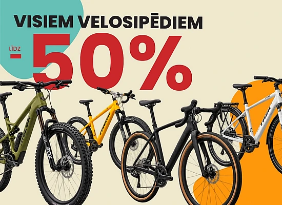 Velosipēdu izpārdošana Kanclers, atlaides līdz 50%