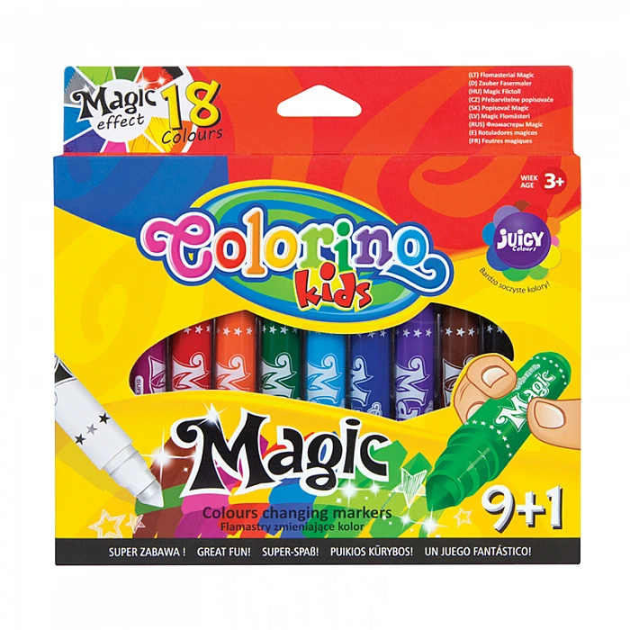 Flomāsteri "Colorino Magic" (9+1 krāsas)