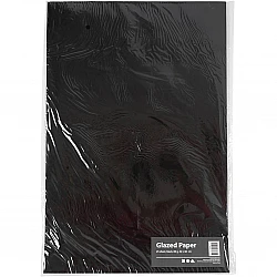 Glancēta papīra komplekts - melns (80 g, 25 gab.)