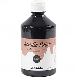 Akrila krāsa (melna) glancēta 500 ml