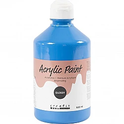 Akrila krāsa (gaiši zila) glancēta 500 ml