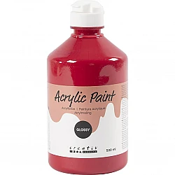 Akrila krāsa (nepiesātināti sarkana) glancēta 500 ml
