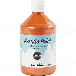 Acrylic Paint - Orange Metallic 500 ml