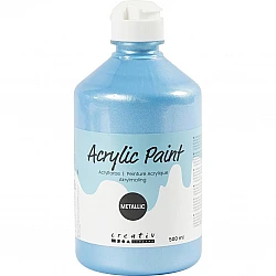 Acrylic Paint - Light Blue Metallic 500 ml