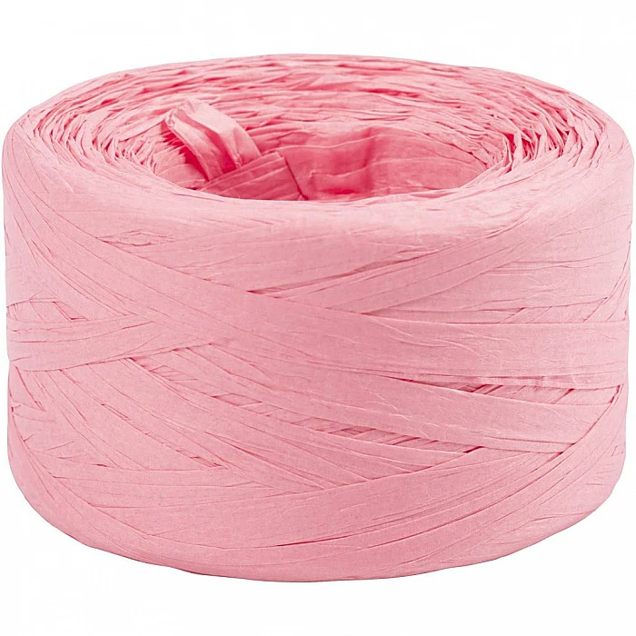 Paper raffia twine - light pink (100 m)