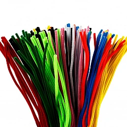 Fluffy Pipe Cleaners Set - Assorted Colours, 200 pcs