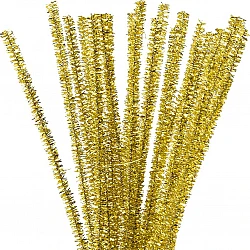 Gold-Coloured Fluffy Wire (6 mm, 24 pcs)