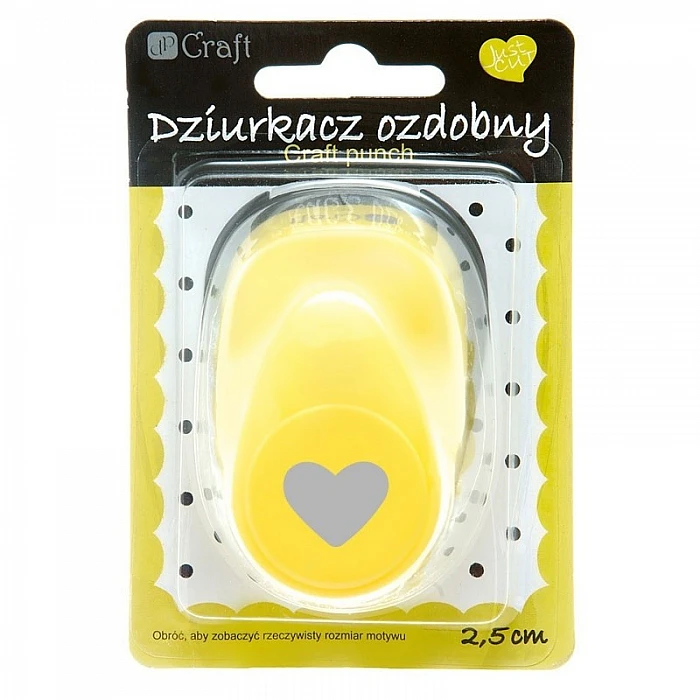 Dekoratīvais caurumduris, 2,5 cm, sirds