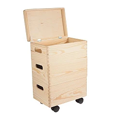 Wooden Box Trio on Wheels (Small)
