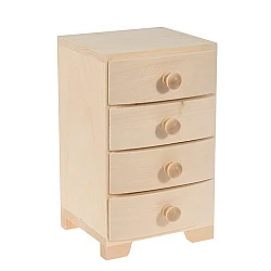 Wooden Shelf Unit with 4 Drawers