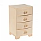 Wooden Shelf Unit with 4 Drawers