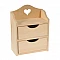 Wooden Shelf with 2 Drawers and Decorative Heart