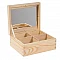 Box with mirror and 4 compartments