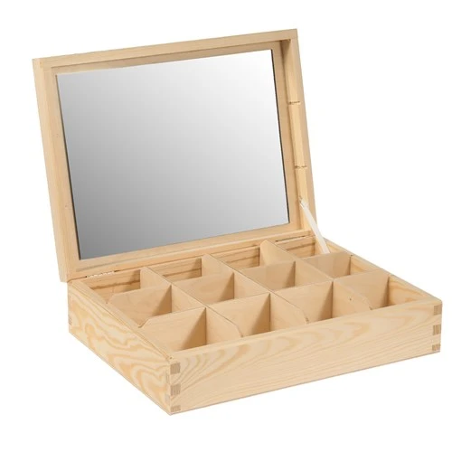Charging box with mirror and 12 compartments