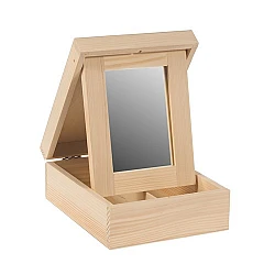 Folding Toilet Vanity Unit with Mirror