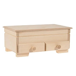Wooden box with 2 drawers