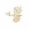 Wooden angel with bird