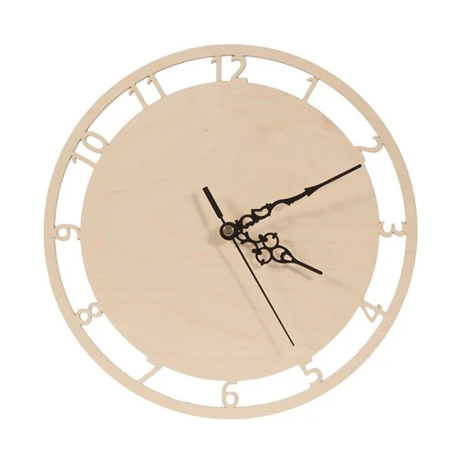 Round Wall Clock with Decorative Cutouts