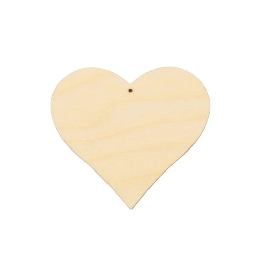 Wooden Heart 38 mm (with Hole)