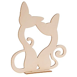 Wooden Decoration - Two Cats