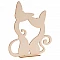 Wooden Decoration - Two Cats