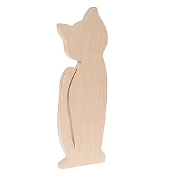 Wooden Decoration - Cat (Large)