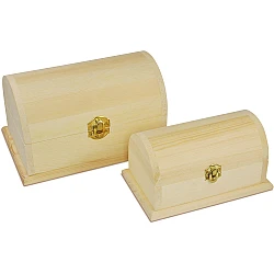 Wooden boxes with latch (2 pcs)