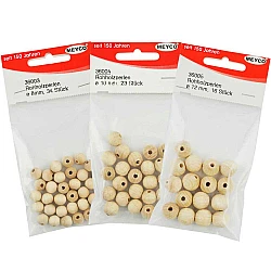 Wooden Beads (Ø 20 mm, 6 pcs.)