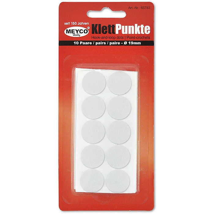 Pašlīpošās  aizdares punkti (D 19 mm, 10 gb.) - balti