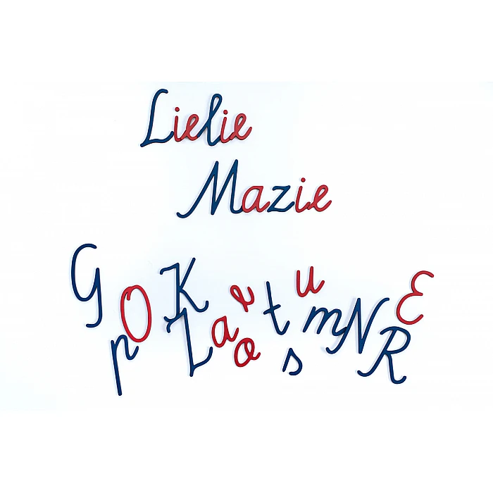 Kustīgais alfabēts - Lielie un mazie rakstītie koka burti