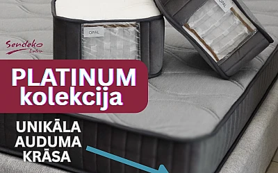Jaunā PLATINUM kolekcija – unikāla matraču pārvalka krāsa.