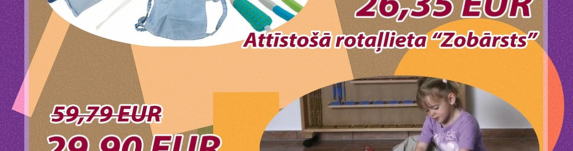 Akcija attīstošajām rotaļlietām!