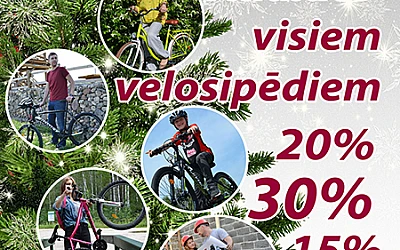 Ziemassvētku atlaides visiem velosipēdiem