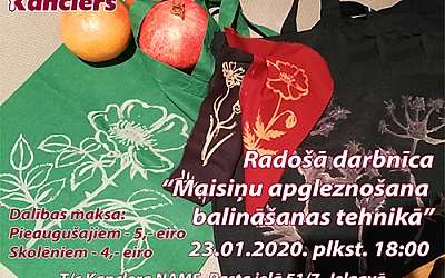 Maisiņu apgleznošanas balināšanas tehnikā