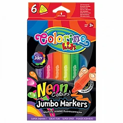 Flomāsteri "Colorino Jumbo Neon" (6 krāsas)
