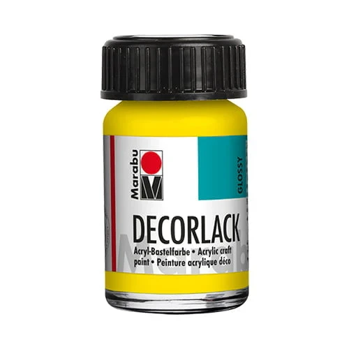 Decorlack акриловая краска – жёлтая (15 мл)