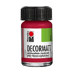 Decormatt Akrila krāsa - tumši sarkana (15 ml)
