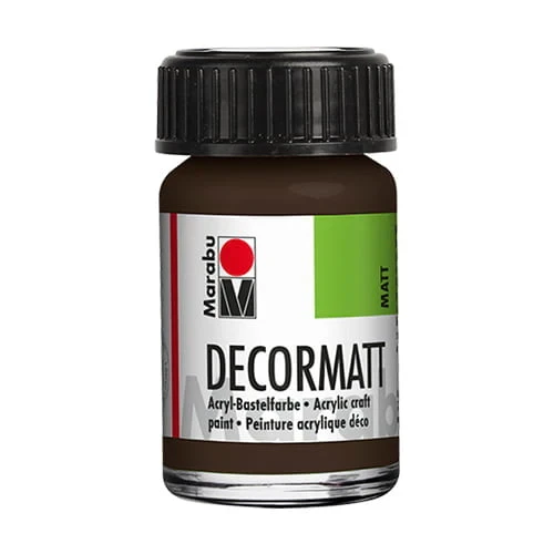 Decormatt акриловая краска - тёмно-коричневая (15 мл)