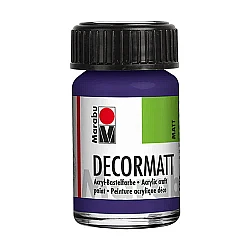 Decormatt Akrila krāsa - tumši violeta (15 ml)