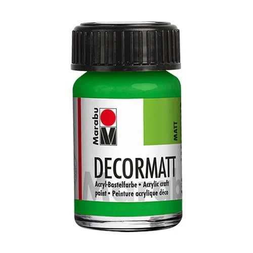 Decormatt акриловая краска — желто-зелёная (15 мл)