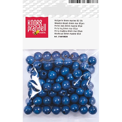Wooden Beads – Dark Blue (8 mm, 85 pcs)